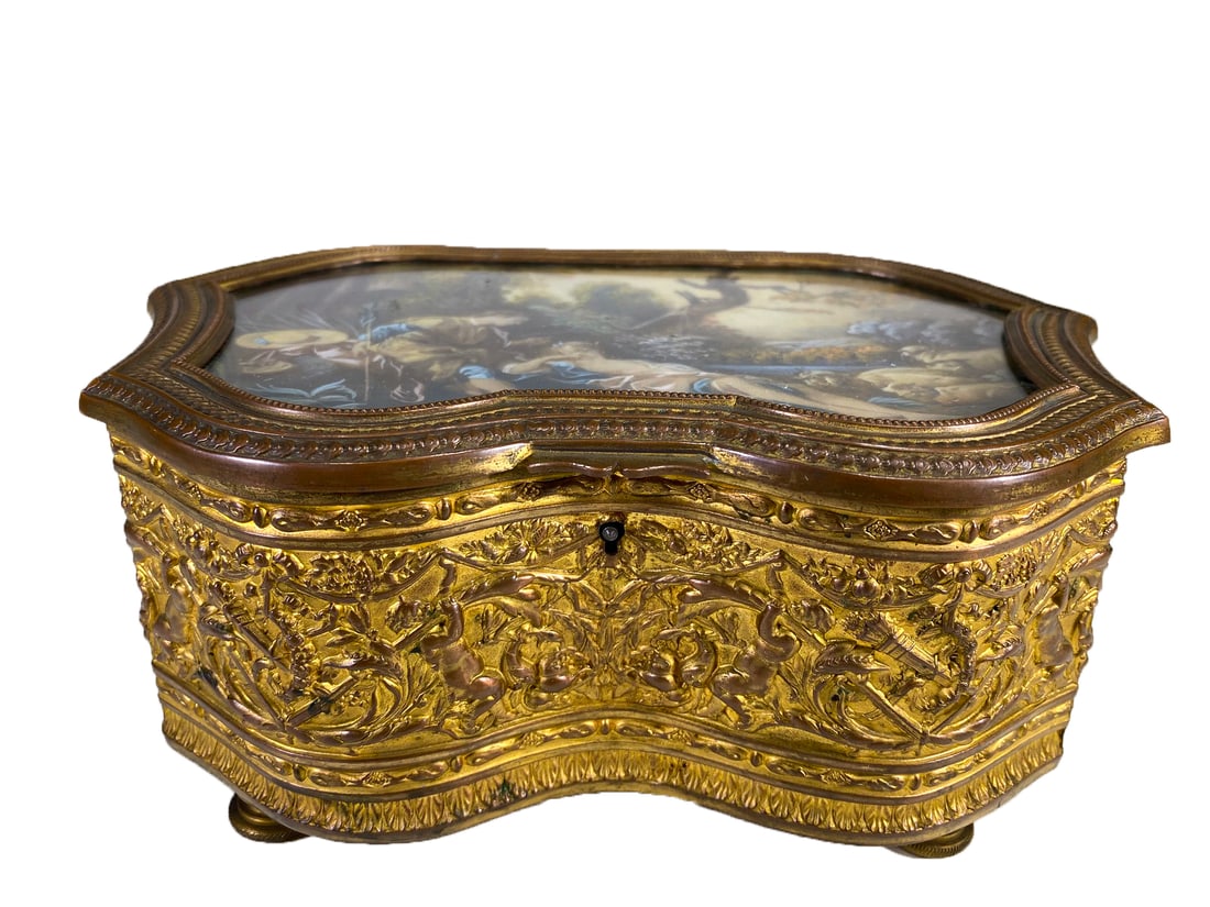 Antique French Bronze Jewelry Musical Box (1 of 9)