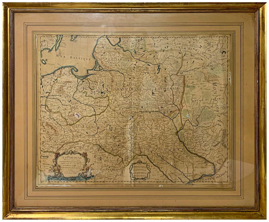 Antique Map of Poland, 1700 by Guillaume De Lisle, Paris (1 of 4)