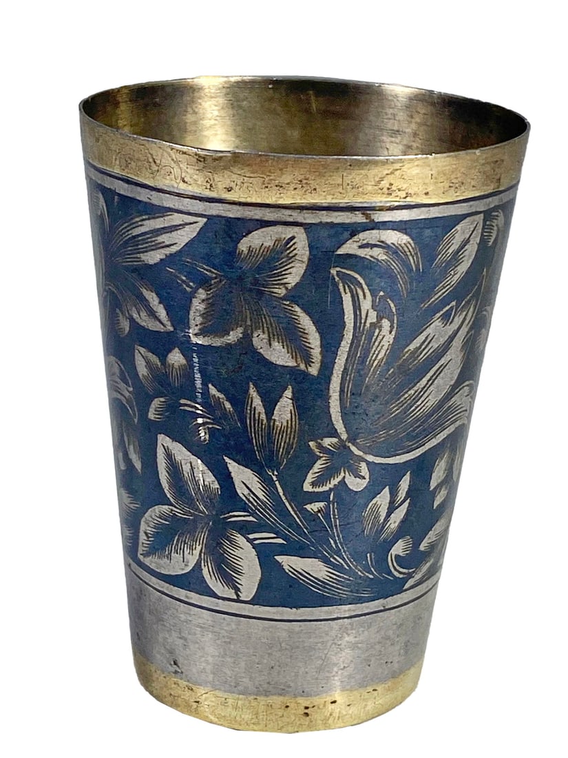 Antique Russian Silver Engraved Goblet (1 of 6)