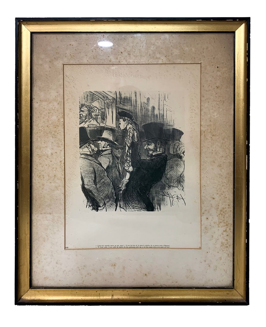 Vintage French Engraving, signed (1 of 5)