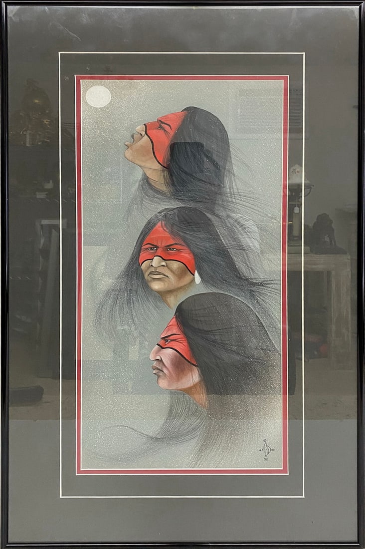 Johnny TIGER (1940-2015) Native American Art Work (1 of 6)