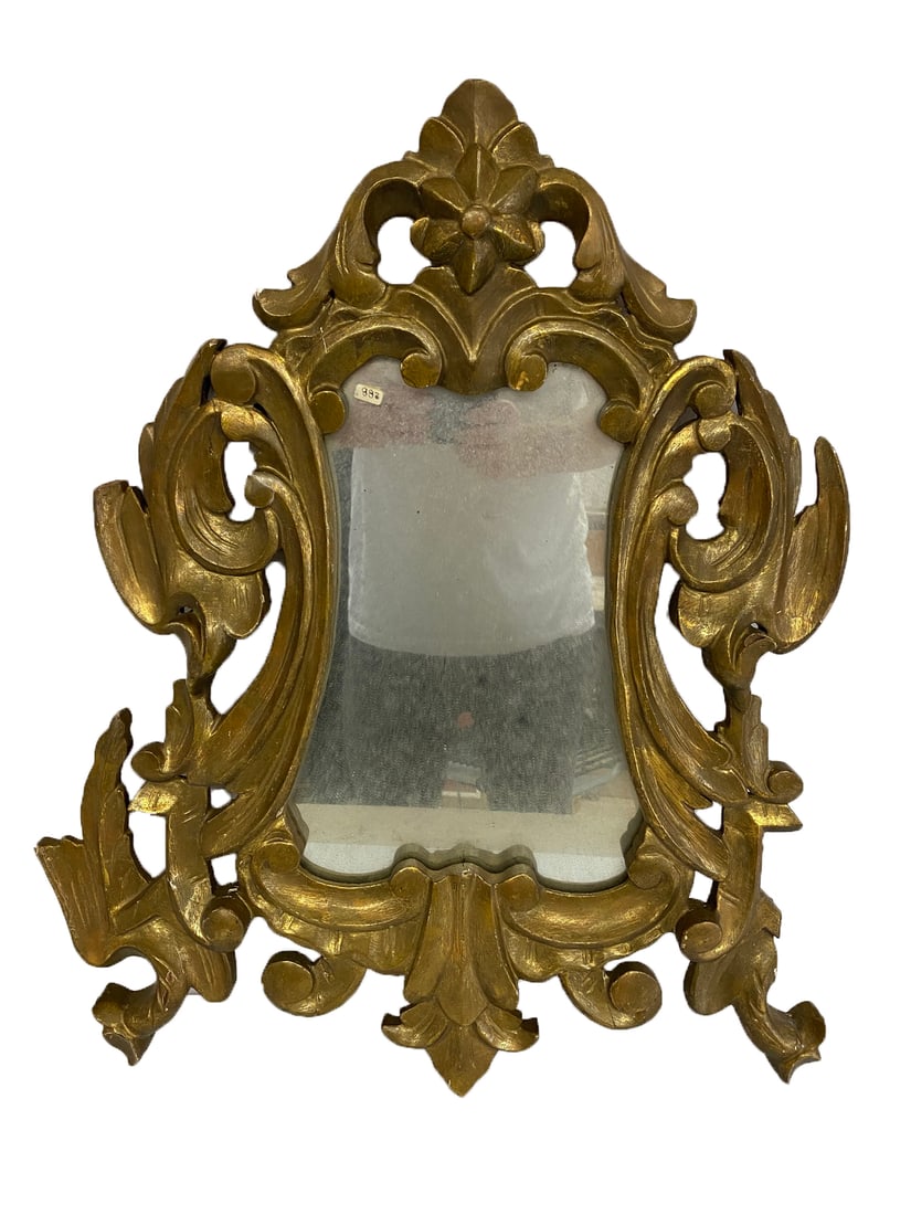 Antique Gilt Wood Mirror: Antique Gilt Wood Mirror. 23 1/2 x 20 x 1 1/2 in.Local Pick up call one day before to make an appointment. TO SHIP THIS ITEM IN USA OR INTERNATIONAL, PLEASE CONTACT THE SHIPPERS : 1) UPS store1937- Da