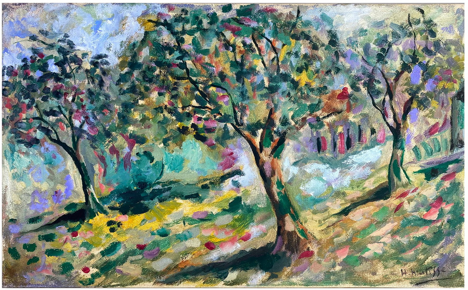 After Matisse Oil on canvas Painting: After Matisse Oil on canvas Painting. 12 1/8 x 20 1/8 in.Local Pick up call one day before to make an appointment. TO SHIP THIS ITEM IN USA OR INTERNATIONAL, PLEASE CONTACT THE SHIPPERS : 1) UPS store