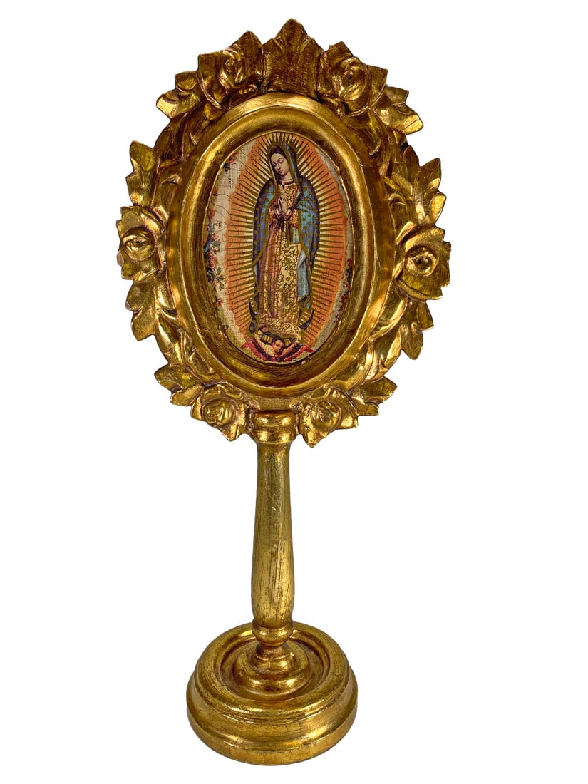 Antique European Gilt Wood Religious Stand (1 of 6)
