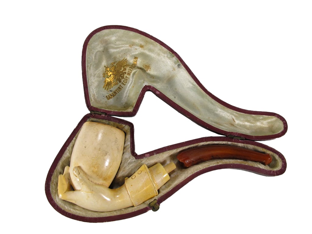 Antique German Hand & Egg Meerschaum Pipe (1 of 8)