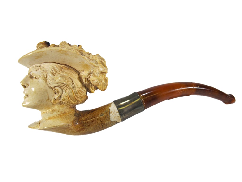 Antique French Woman Meerschaum Pipe (1 of 9)
