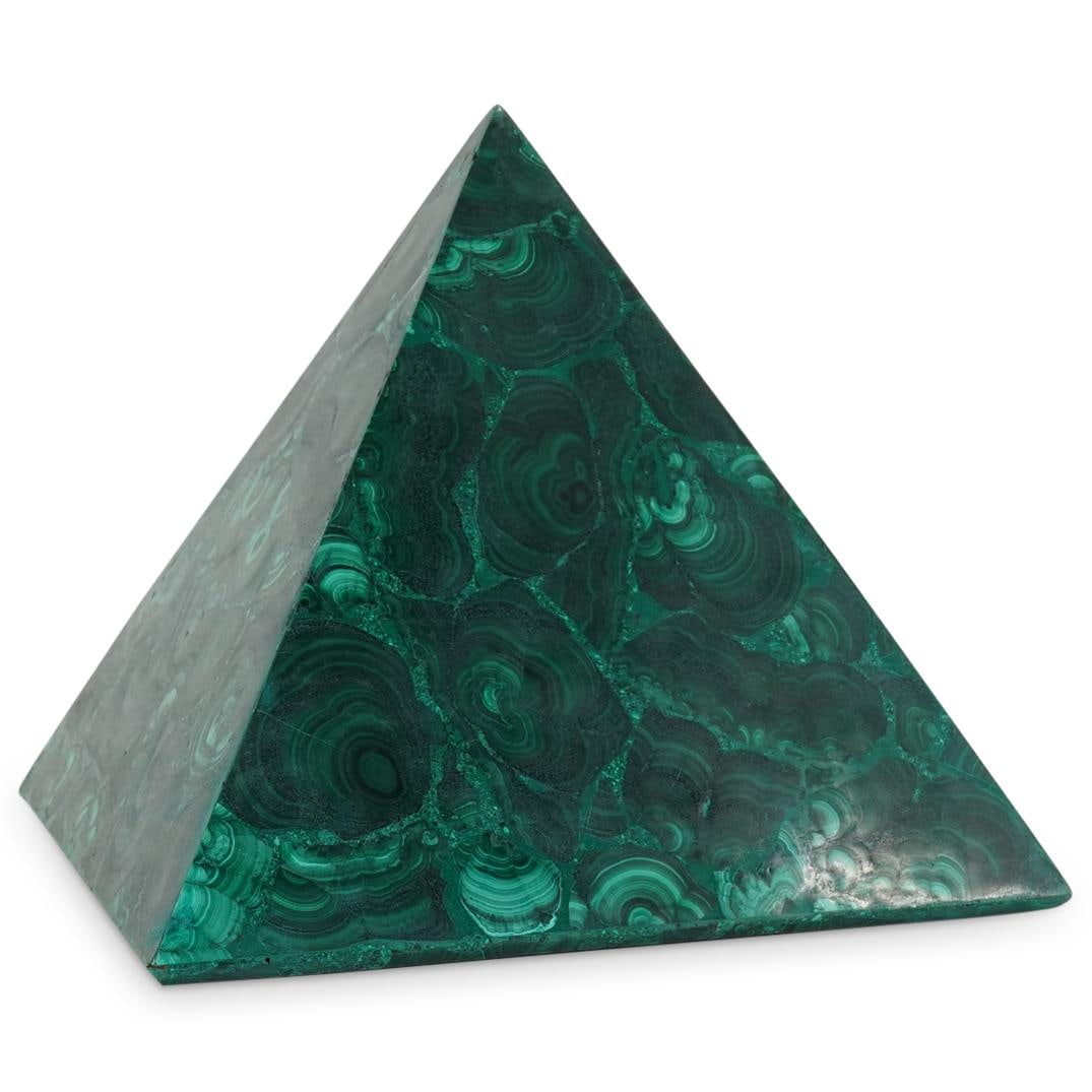 Vintage Genuine Malachite Pyramid (1 of 4)