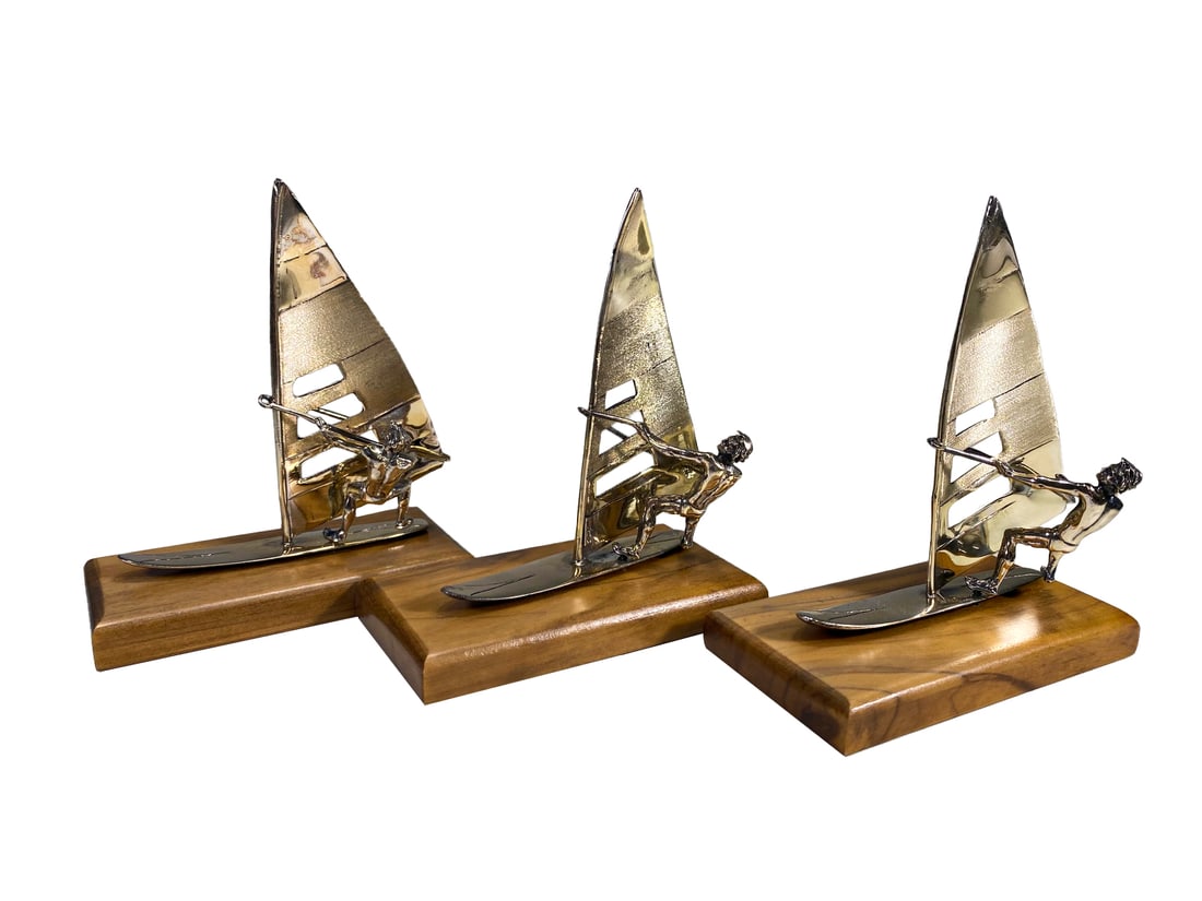 Sterling 925, Spain 3 Windsurf Statues (1 of 8)
