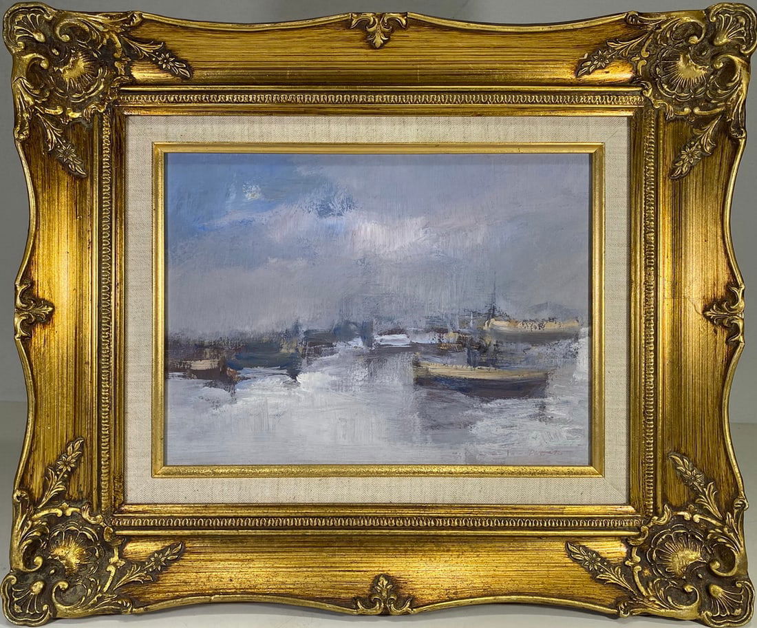 Carlos PUENTE (1932-2000) Spainsh Oil on Board (1 of 4)