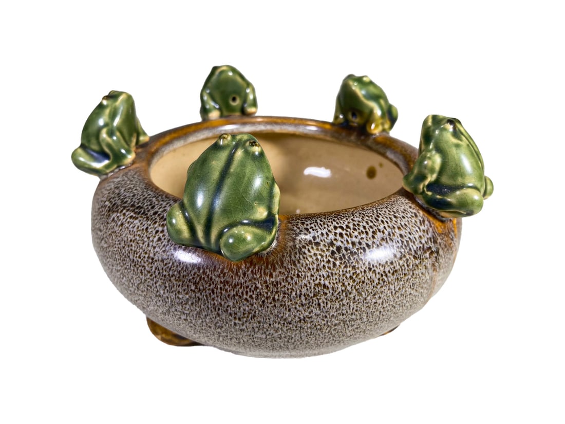 Vintage Art Pottery Frogs Bowl (1 of 5)