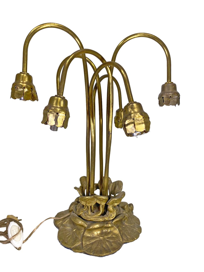 Tiffany Style Bronze 6 Lights Lily Lamp (1 of 3)