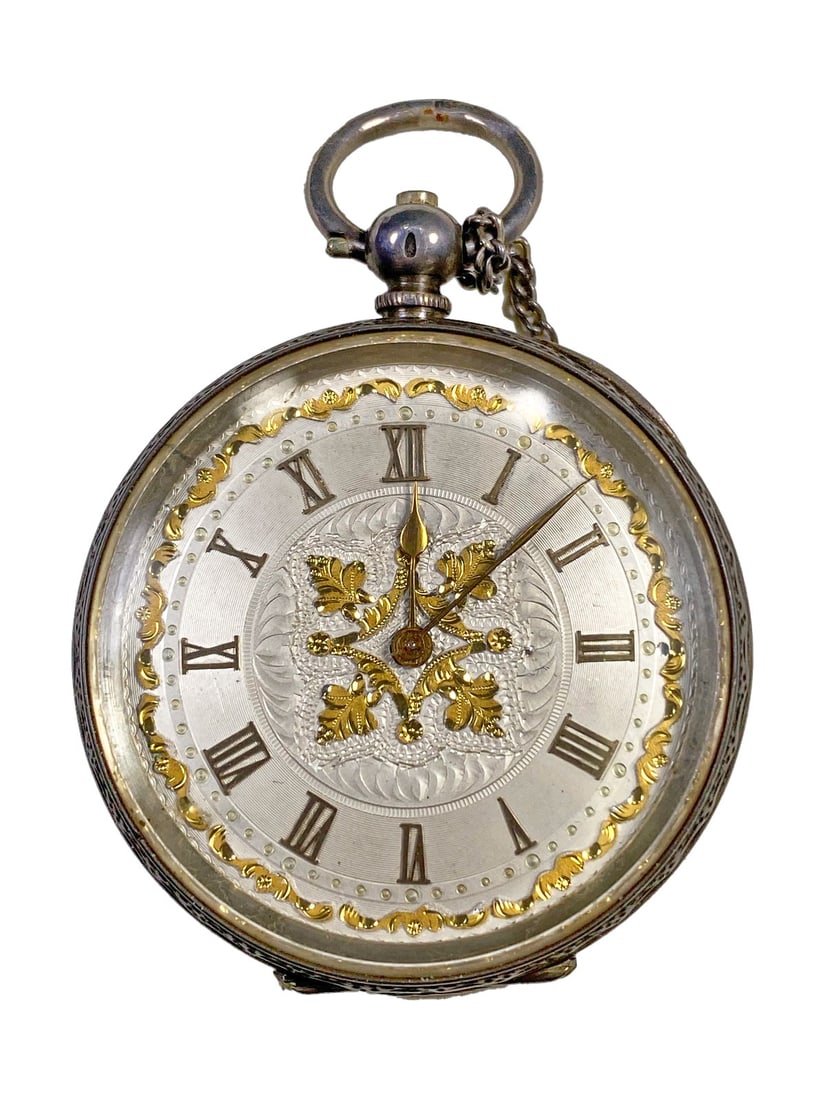 Vintage Silver 935 English Pocket Watch with Chime: Vintage Silver 935 English Pocket Watch with Chime. 1 11/16 in diameter.Local Pick up call one day before to make an appointment. TO SHIP THIS ITEM IN USA OR INTERNATIONAL, PLEASE CONTACT THE SHIPPERS