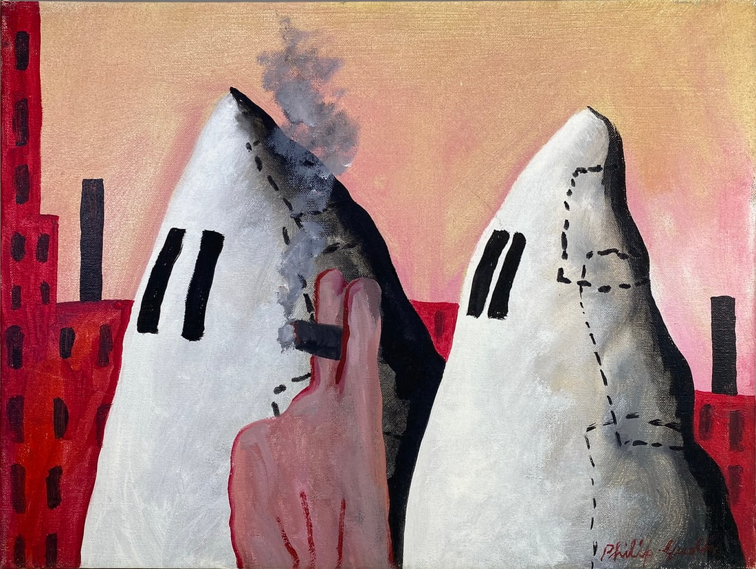 Attributed to Philip GUSTON Oil on Canvas (1 of 4)