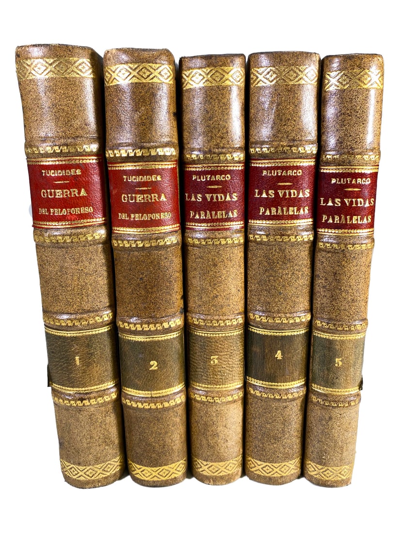 Peloponnesian War and Parallel Lives by Tucidides 5 Volumes, 1924 (1 of 5)