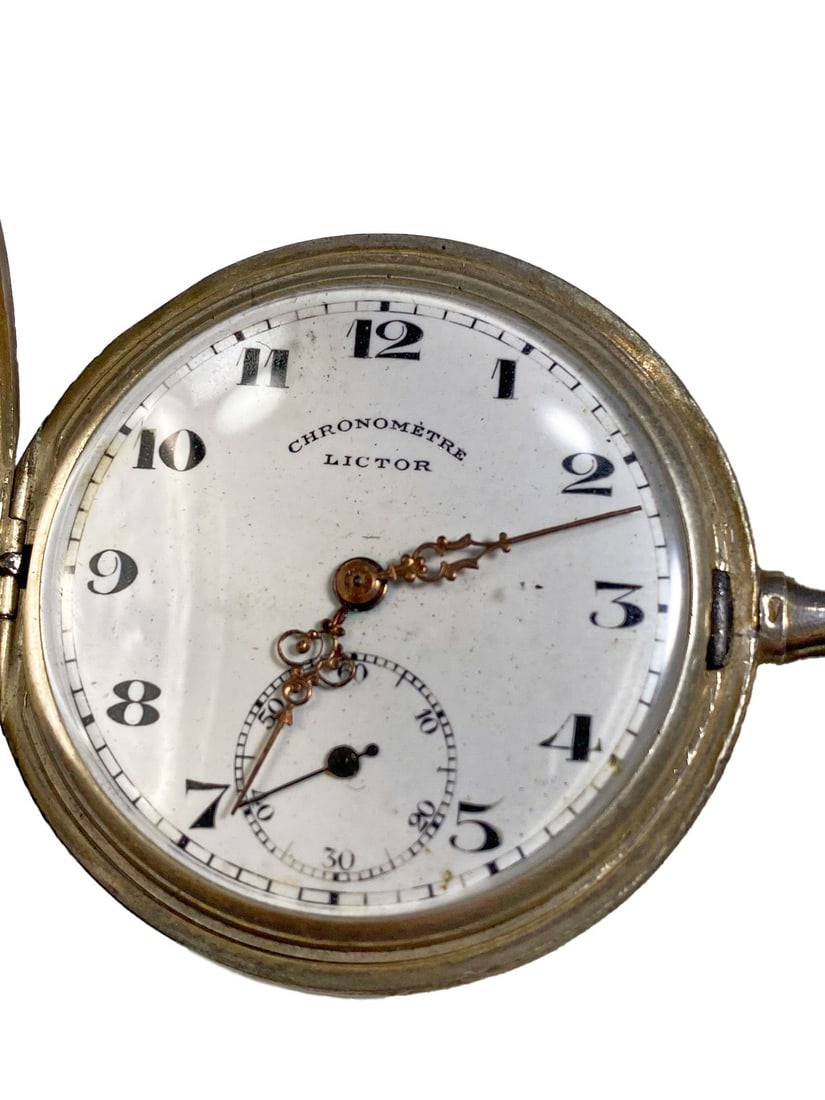 Lictor Chronometer 900 Silver Pocket Watch (1 of 6)