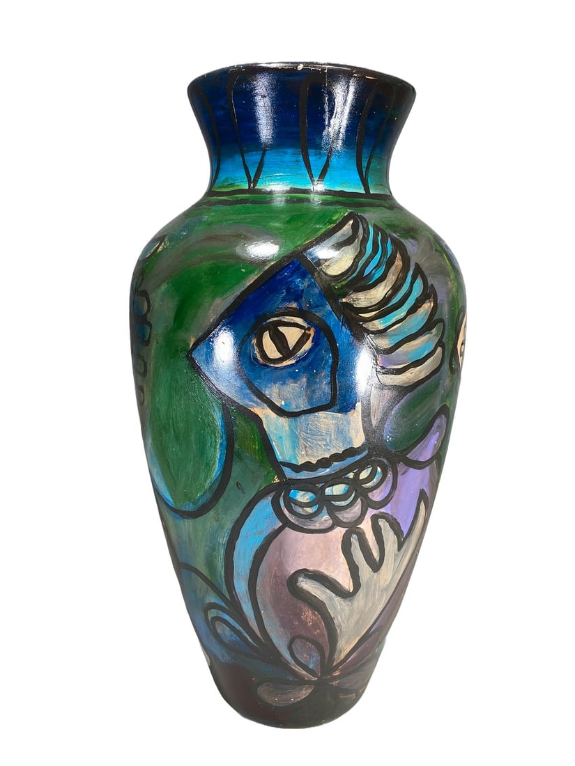 Vintage Hand Painted Ceramic Vase (1 of 6)