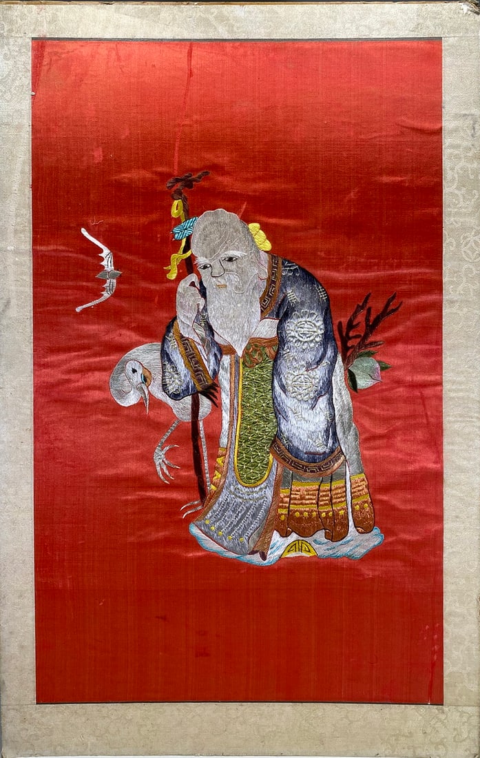 Vintage Chinese Embroidery Panel (1 of 5)