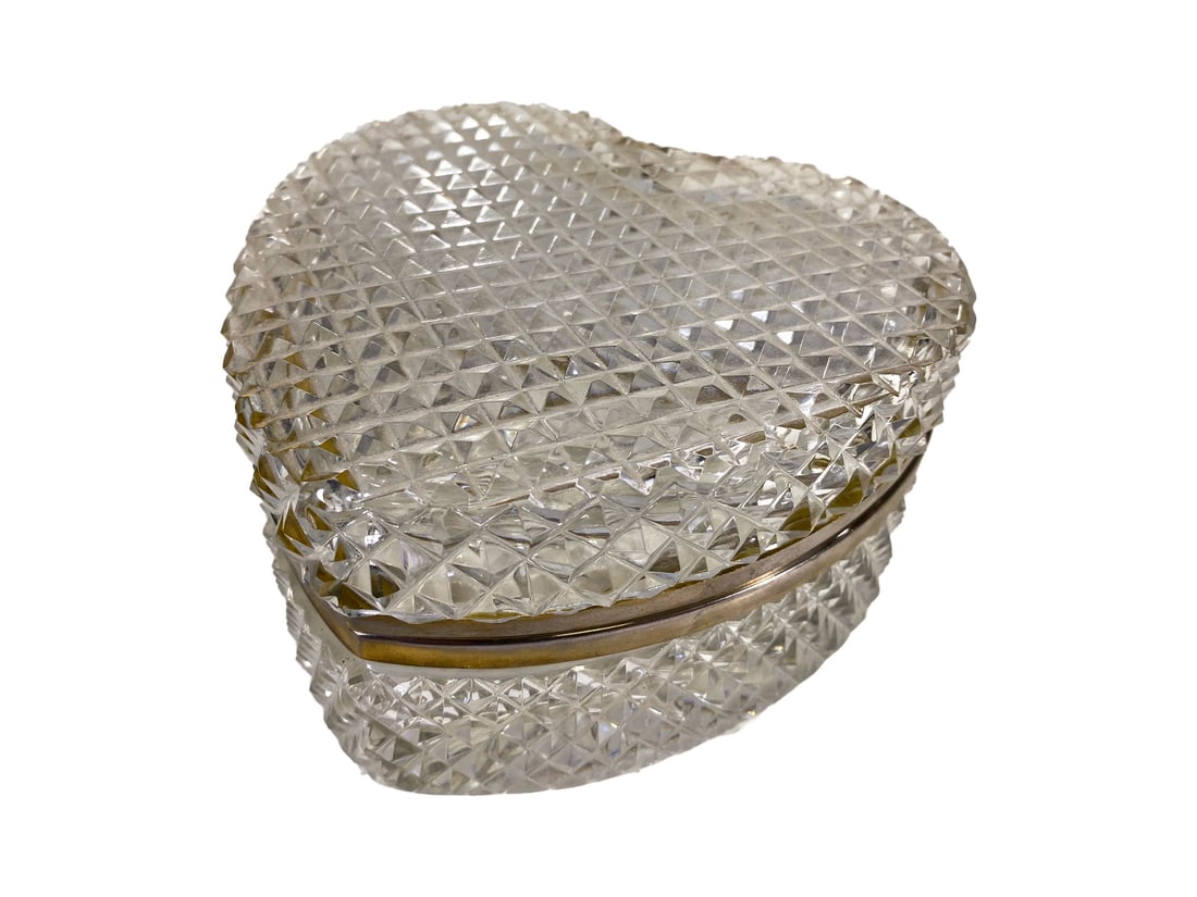 Crystal & Bronze Heart Shapped Trinket Box (1 of 7)