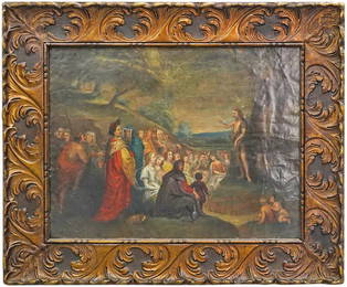 18th/19th C European Oil on Copper or Metal Painting