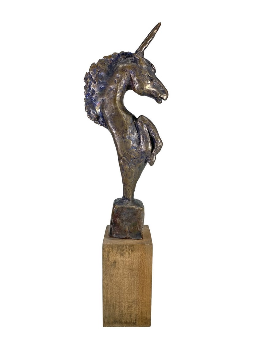 Joseph James Akston (1898-1983) American Unicorn Bronze Sculpture (1 of 4)