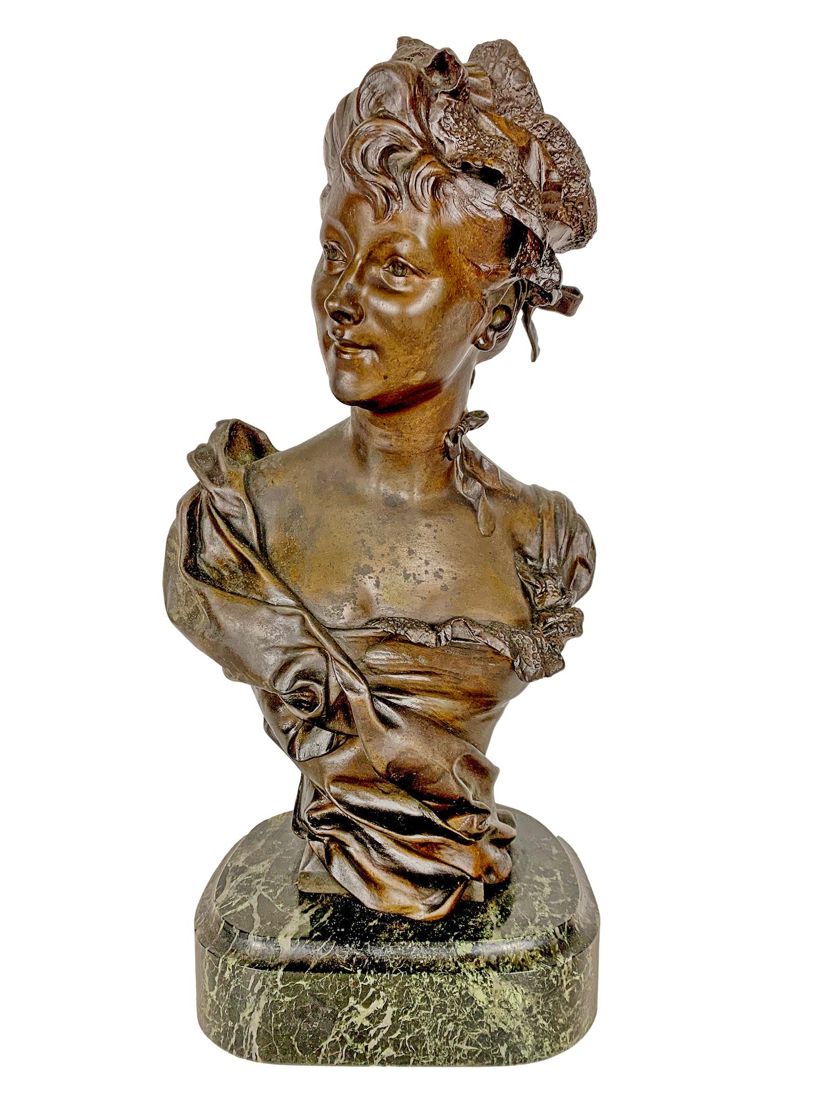 Henri Emile ALLOUARD (1844-1929) French Woman Bust (1 of 8)