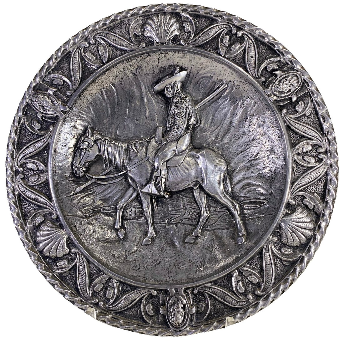 Antique Silverplated Metal Plate (1 of 4)
