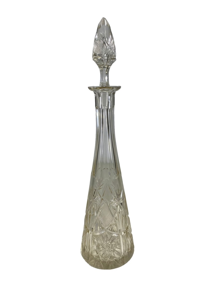 Vintage Bohemia Clear Crystal Decanter (1 of 5)