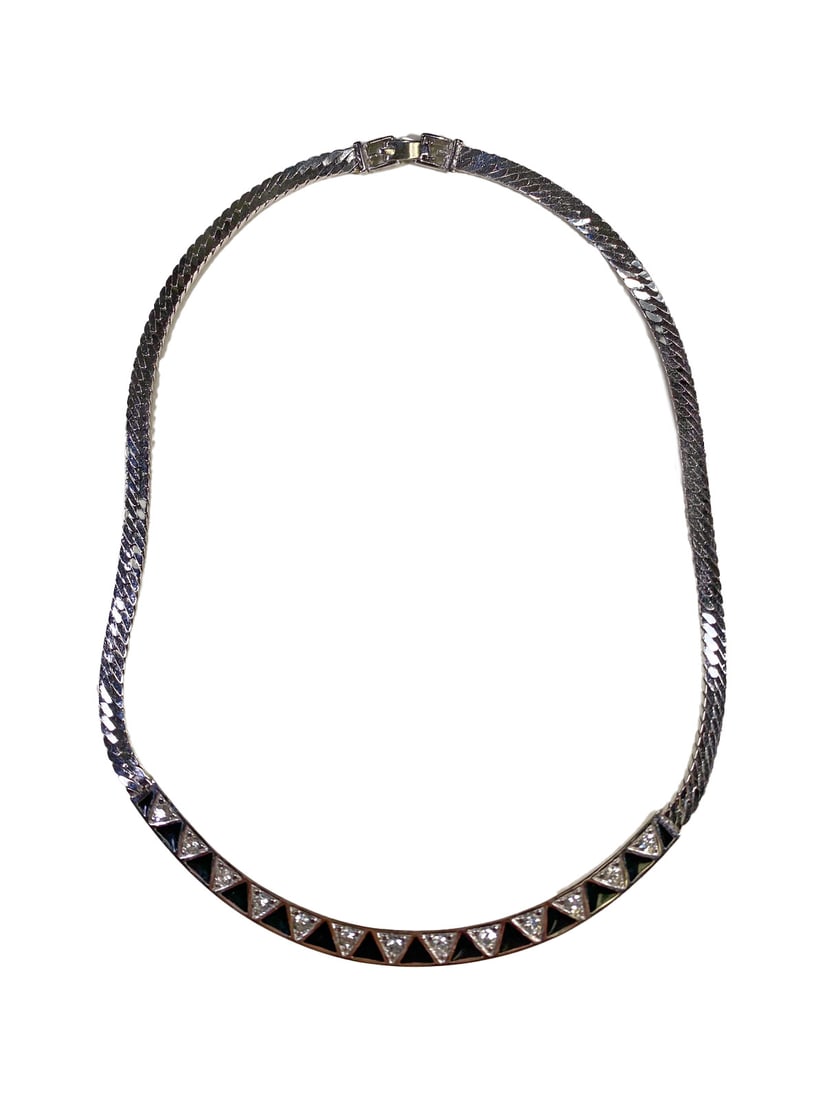 Vintage Givenchy Metal, Glass & Enamel Necklace (1 of 7)