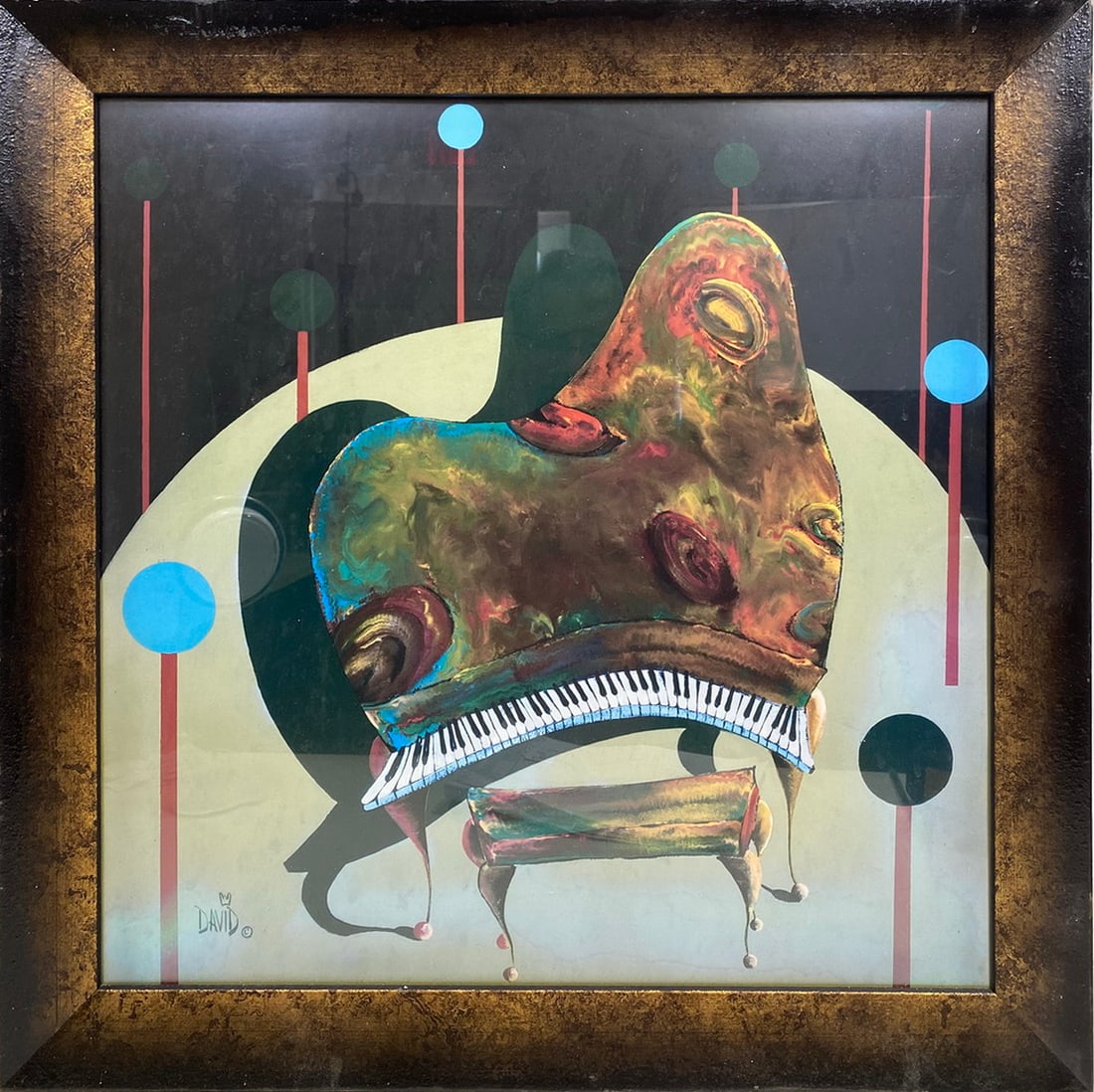 David Marshall Art Print Poster: David Marshall Art Print Poster. 23 3/4 x 23 3/4 x 1 3/4 in framed.Local Pick up call one day before to make an appointment. TO SHIP THIS ITEM IN USA OR INTERNATIONAL, PLEASE CONTACT THE SHIPPERS : 1)