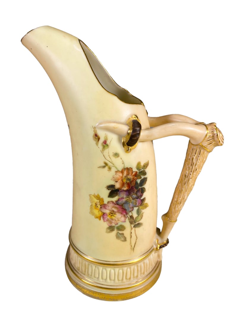 Royal Worcester, Antler Shaped Creamer Ewer (1 of 5)