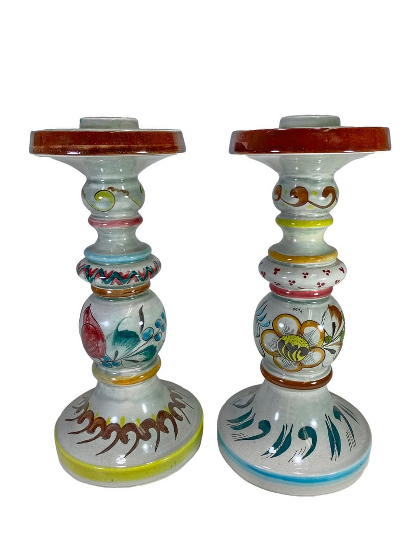 Jose Noe Suro, Mexico Pair of Ceramic Candlesticks (1 of 6)