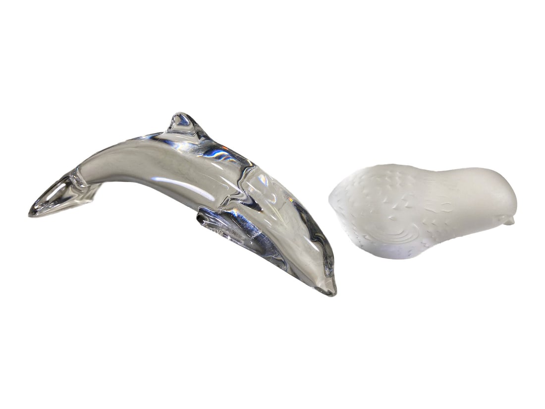 Baccarat Dolphin & Chick Glass Figurines (1 of 10)