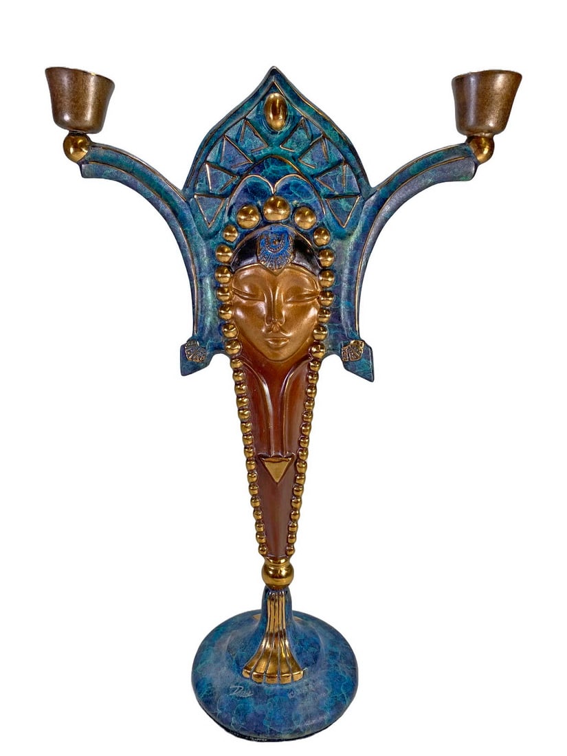 Alexsander Danel (1940-2001) Bronze Candlestick: Alexsander Danel (1940-2001) Bronze Candlestick. 13 1/2 x 9 x 4 in.Local Pick up call one day before to make an appointment. TO SHIP THIS ITEM IN USA OR INTERNATIONAL, PLEASE CONTACT THE SHIPPERS : 1)