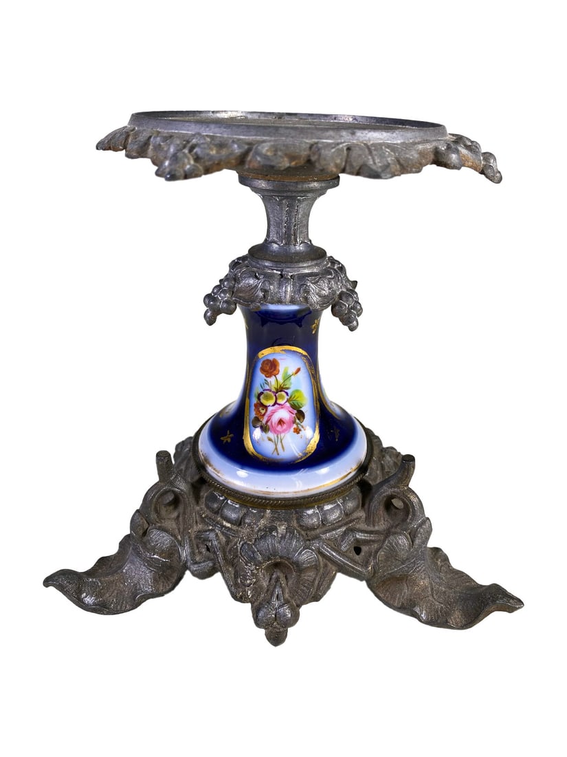 Old Paris Spelter & Porcelain Cups: Old Paris Spelter & Porcelain Cups. 6 5/8 x 6 1/2 x 6 1/4 in.Local Pick up call one day before to make an appointment. TO SHIP THIS ITEM IN USA OR INTERNATIONAL, PLEASE CONTACT THE SHIPPERS : 1) UPS s