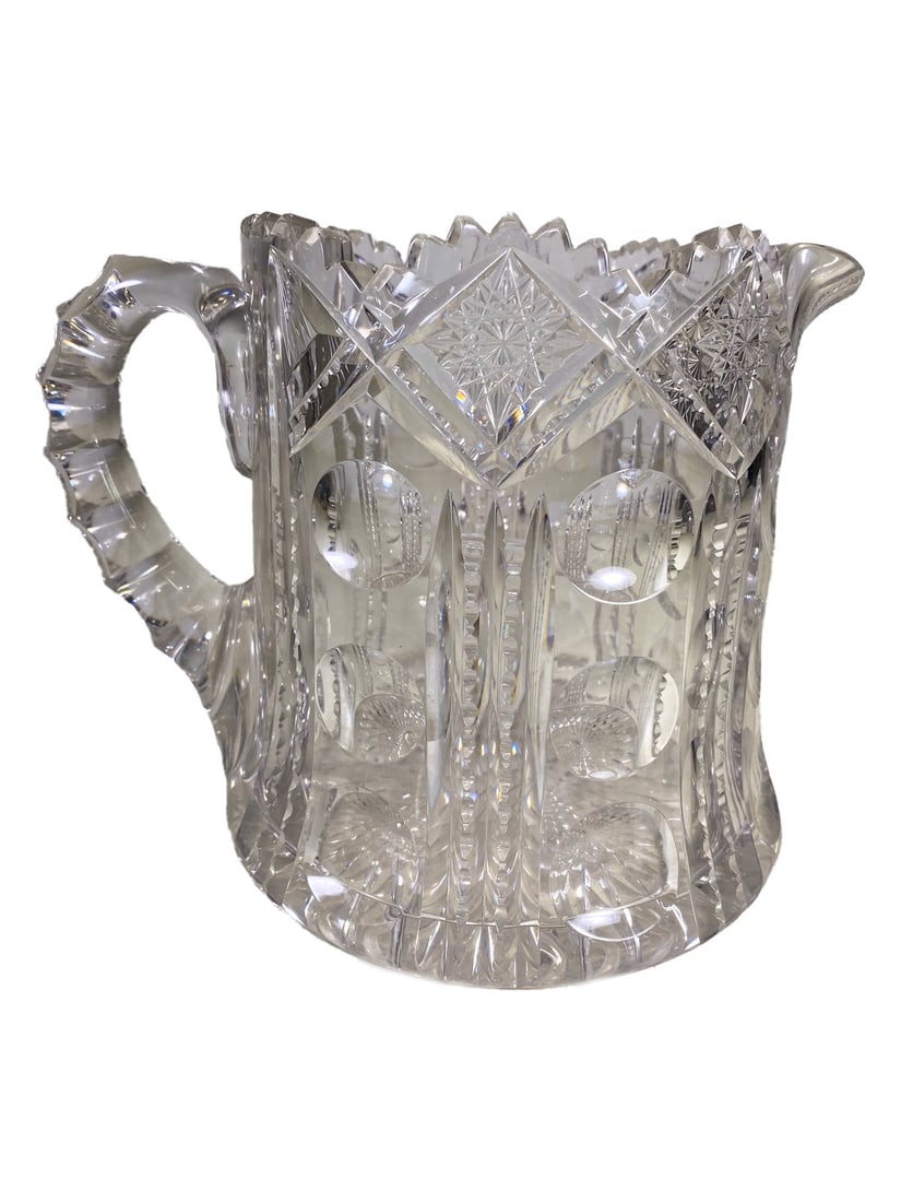 Baccarat Style Small Crystal Jug: Baccarat Style Small Crystal Jug. 6 1/2 x 8 3/8 x 5 3/8 in.Local Pick up call one day before to make an appointment. TO SHIP THIS ITEM IN USA OR INTERNATIONAL, PLEASE CONTACT THE SHIPPERS : 1) UPS sto