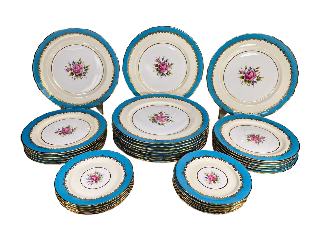 Aynsley, England Set of 35 Porcelain Plates (1 of 6)