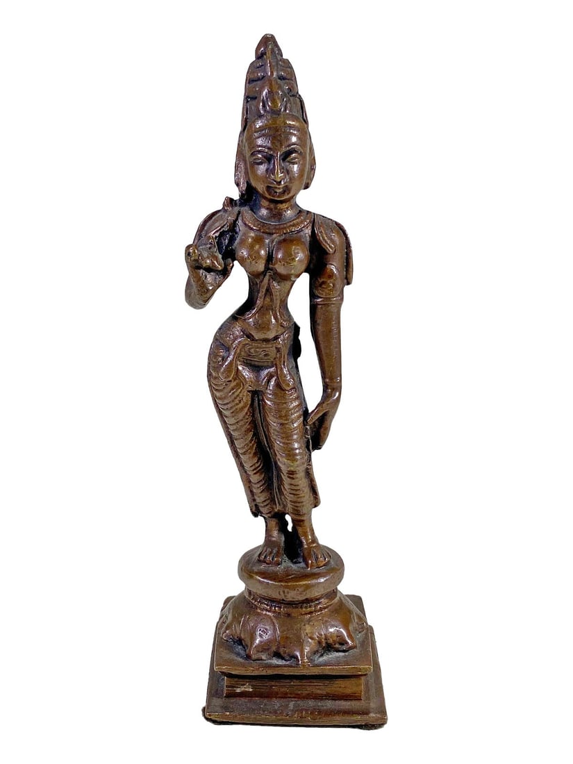 Goddess Parvati, India Bronze Statue (1 of 5)