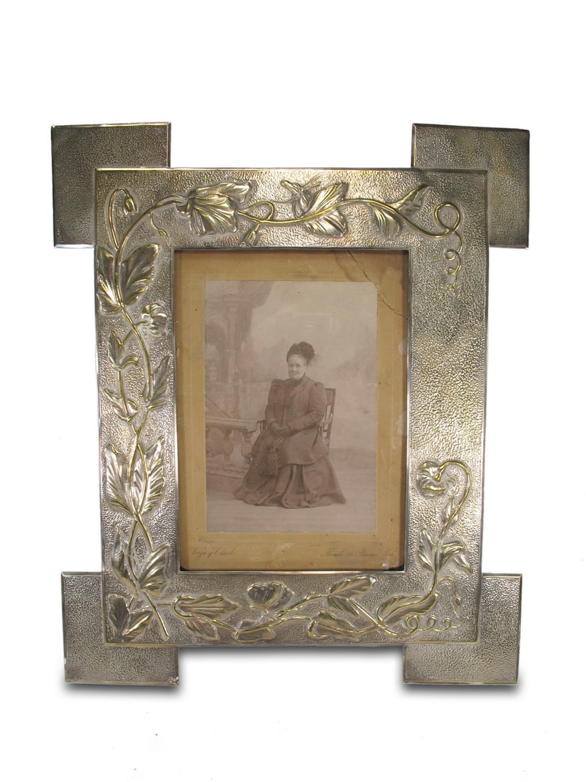 Antique European Silverplated Bronze Picture Frame (1 of 3)
