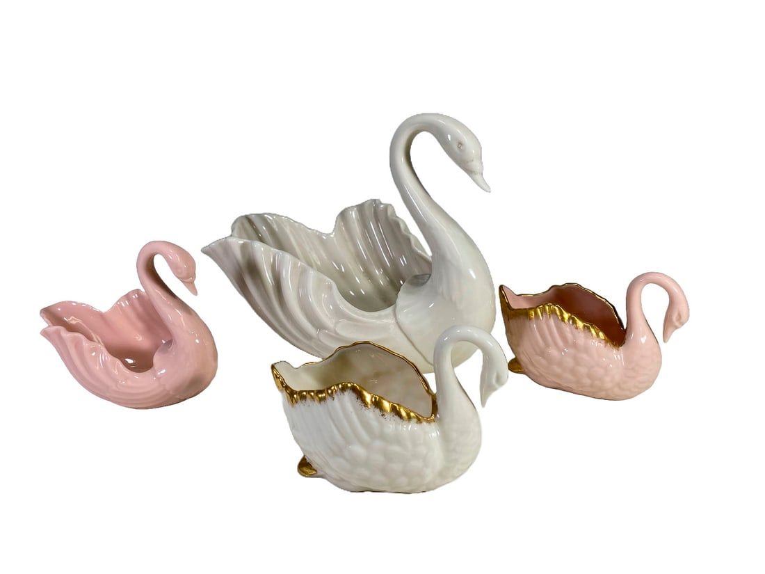 Lenox Set of 4 Swan Porcelain Dishes (1 of 6)