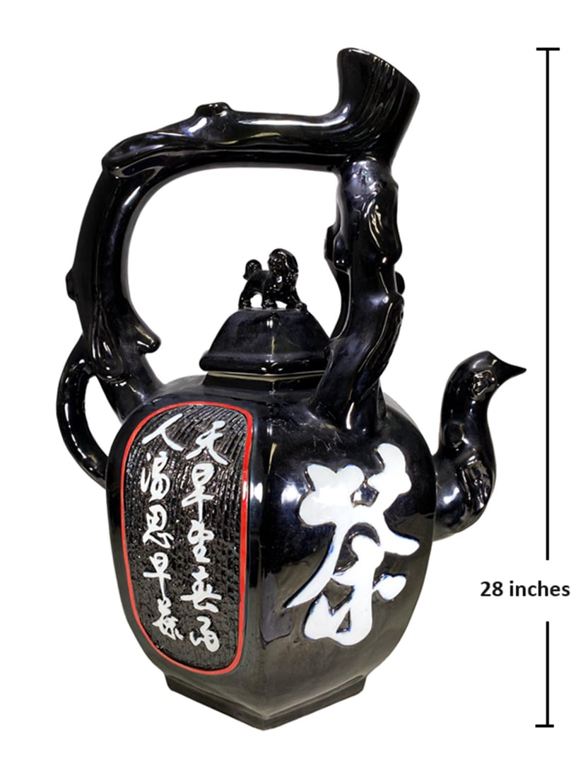 Rare Large Chinese Display Porcelain Teapot (1 of 9)