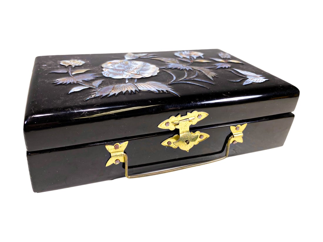 Lacquer Abalone Inlay Jewelry Box (1 of 4)