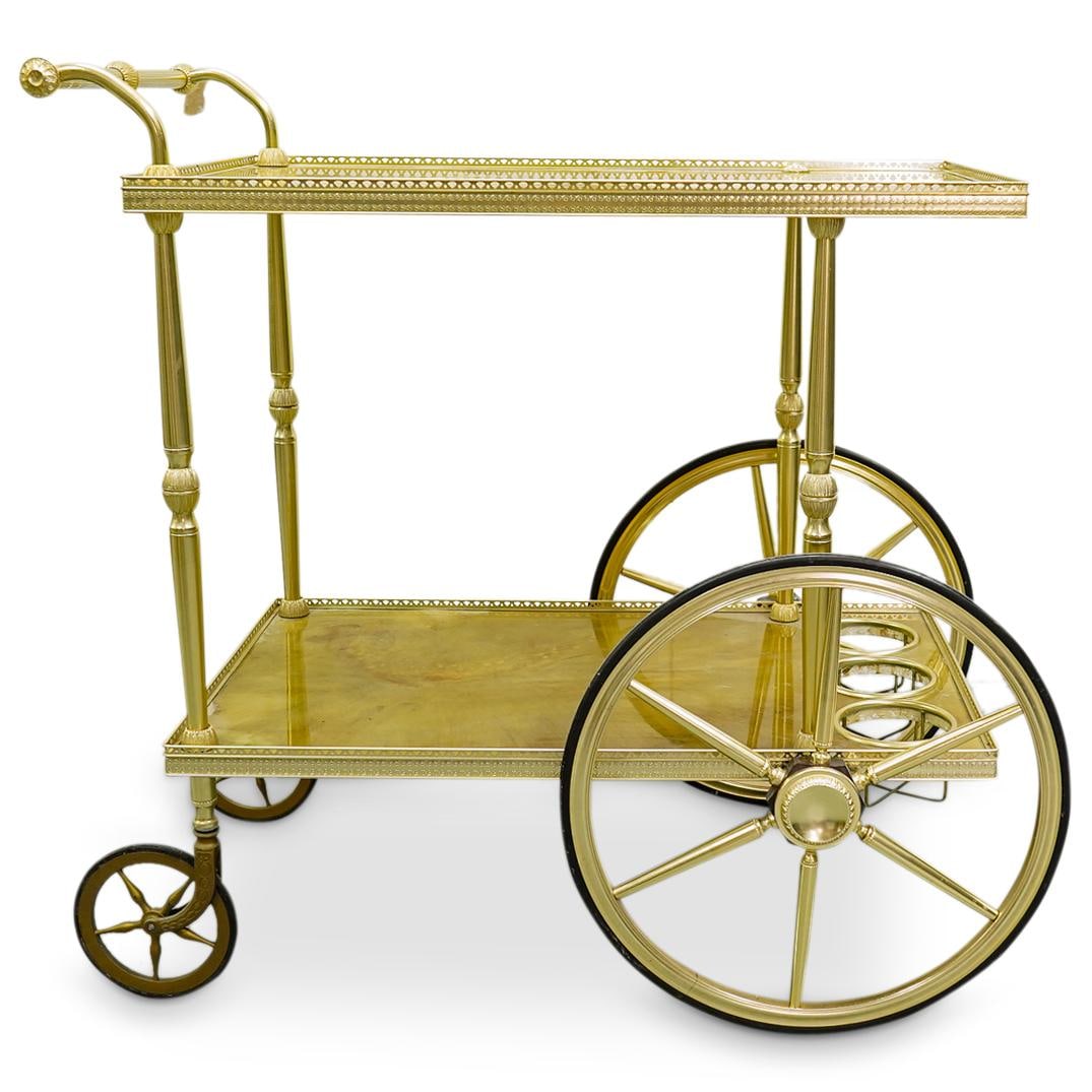 Onyx Topped Bar Cart: Onyx Topped Bar Cart. 32 x 19 1/2 x 31 1/4 in.Local Pick up call one day before to make an appointment. TO SHIP THIS ITEM IN USA OR INTERNATIONAL, PLEASE CONTACT THE SHIPPERS : 1) UPS store1937- David