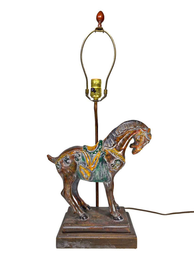 Chinese Tang Dynasty Style Horse Table Lamp (1 of 5)