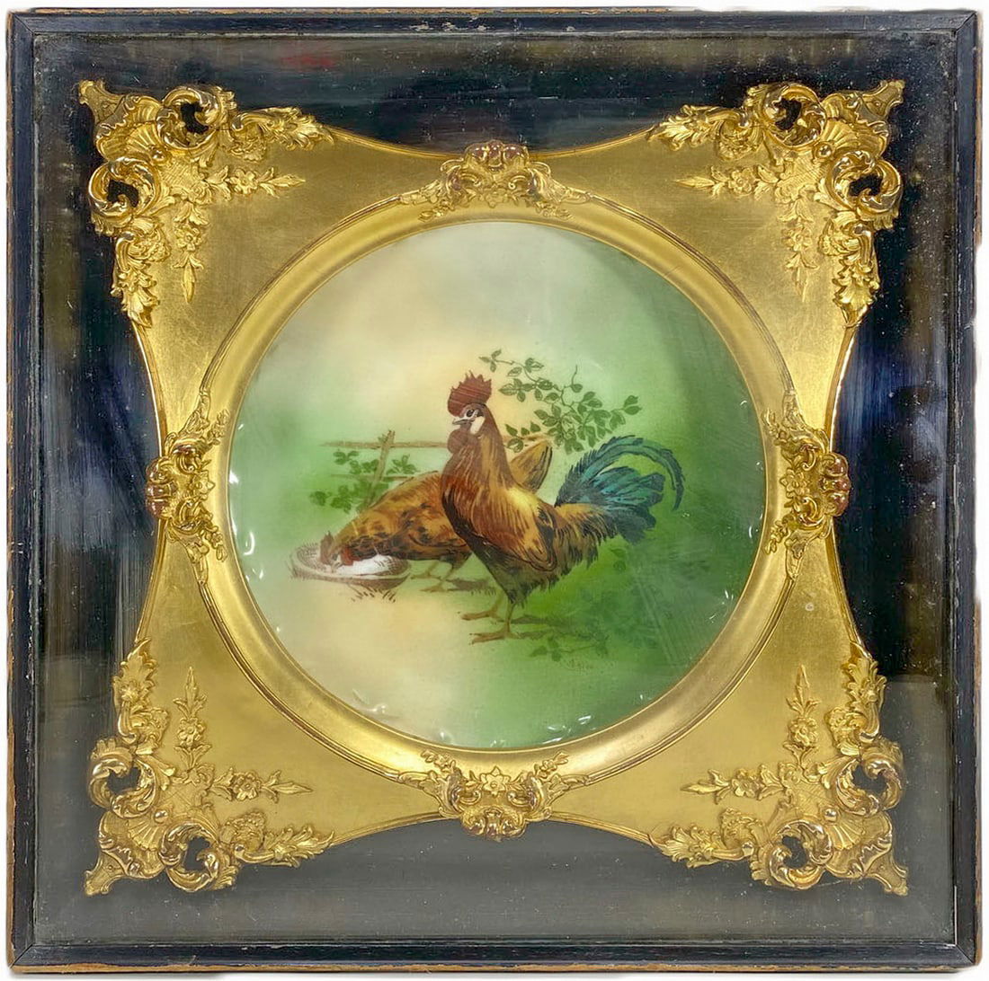 Antique Limoges, France Rooster Porcelain Plate (1 of 6)