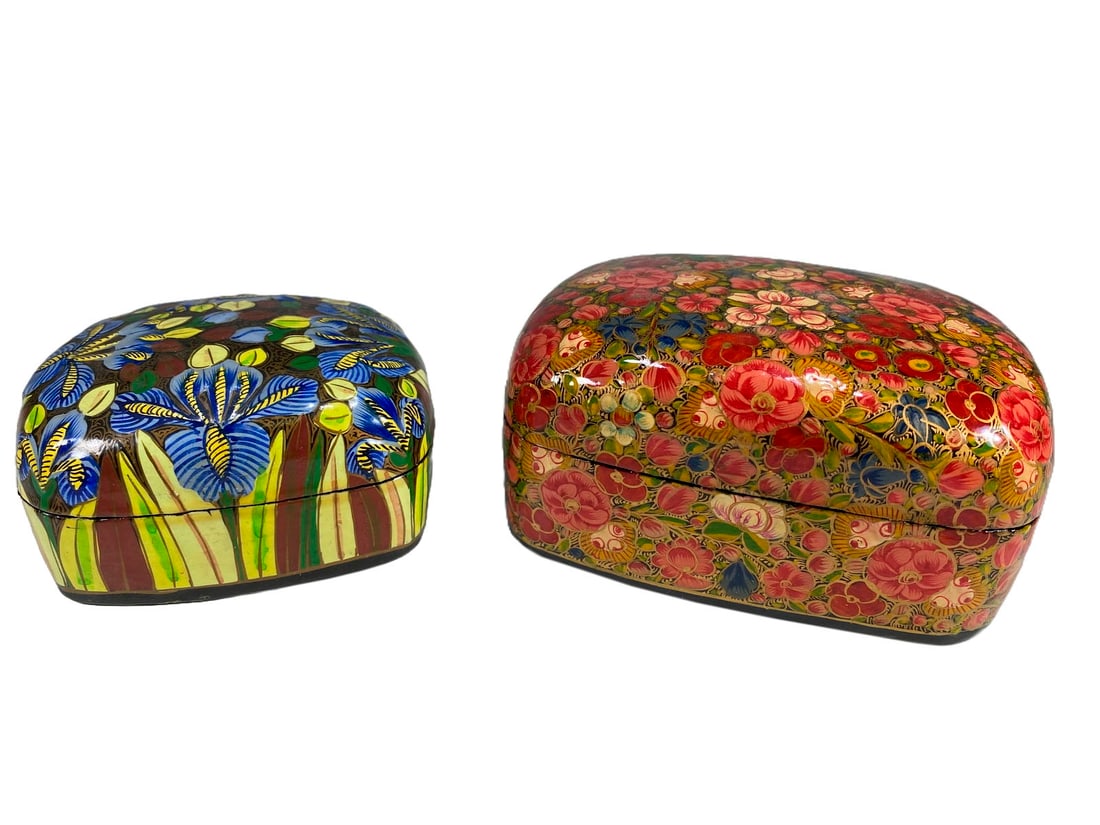 Vintage Kashmir Hand Painted Boxes (1 of 9)