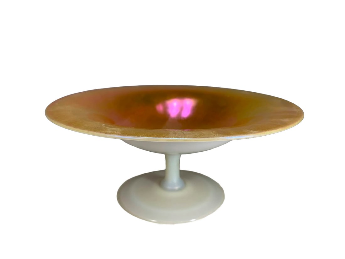 Steuben Aurene Iridescent Opaline Glass Compote (1 of 6)