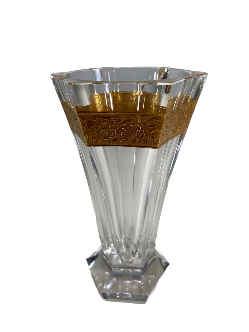 Moser Czech Gilt Crystal Vase (1 of 6)
