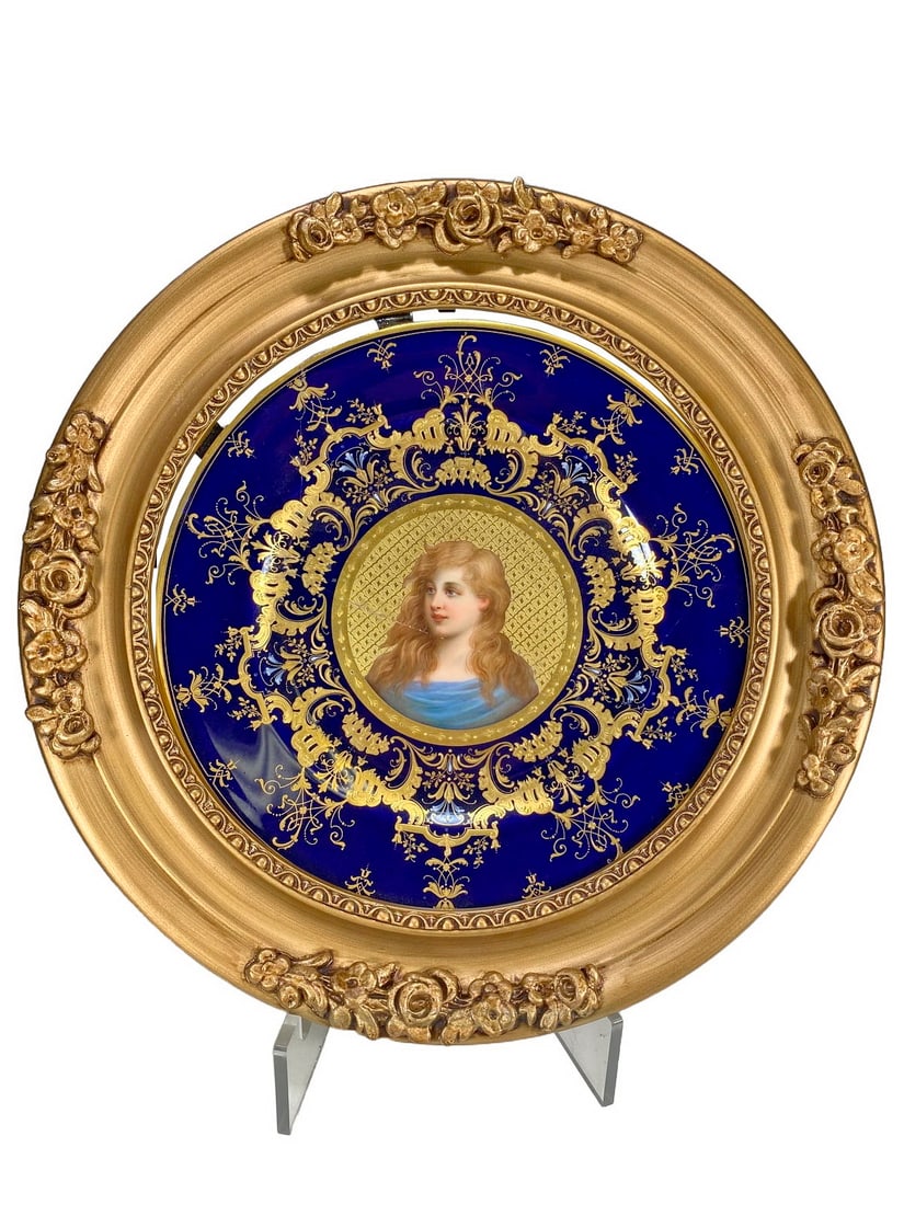 Old Vienna Framed Porcelain Plate (1 of 9)