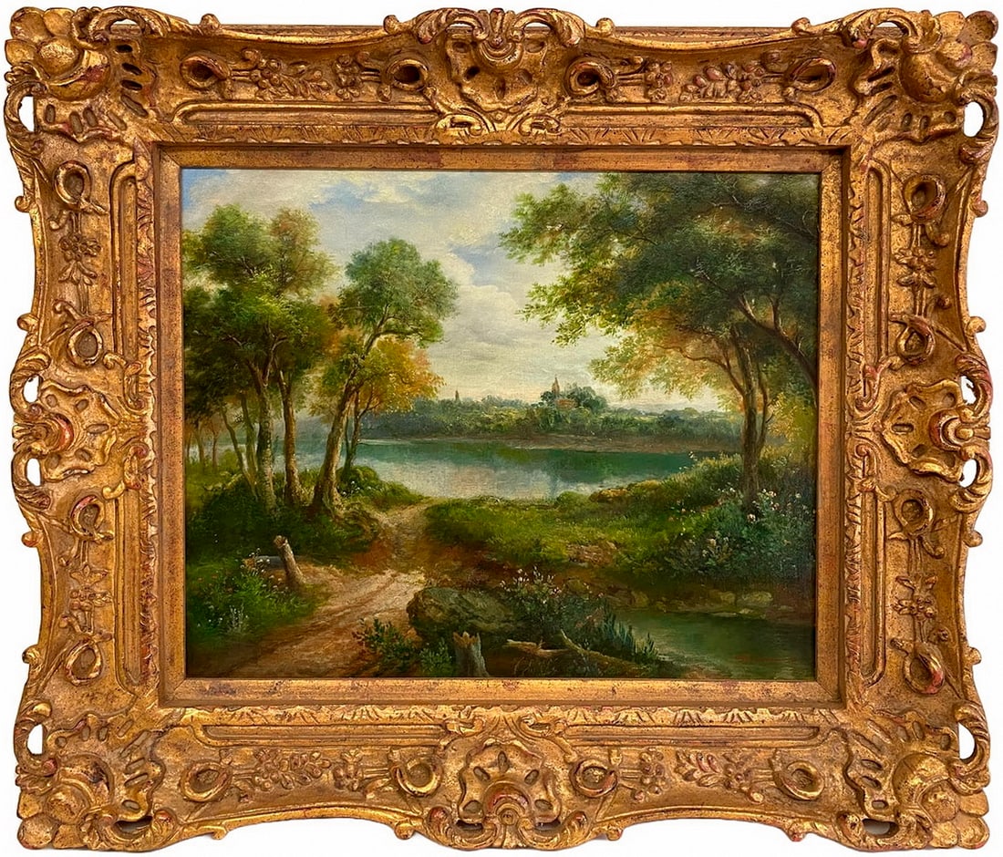 Signed Oil on Canvas Landscape Painting (1 of 4)