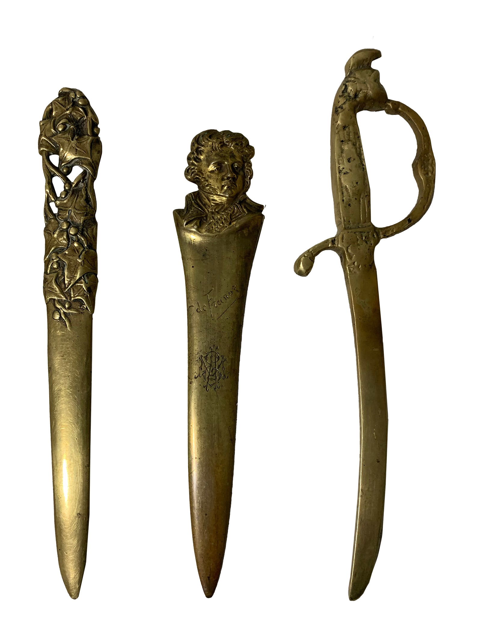3 Antique Bronze Envelope Openers (1 of 11)